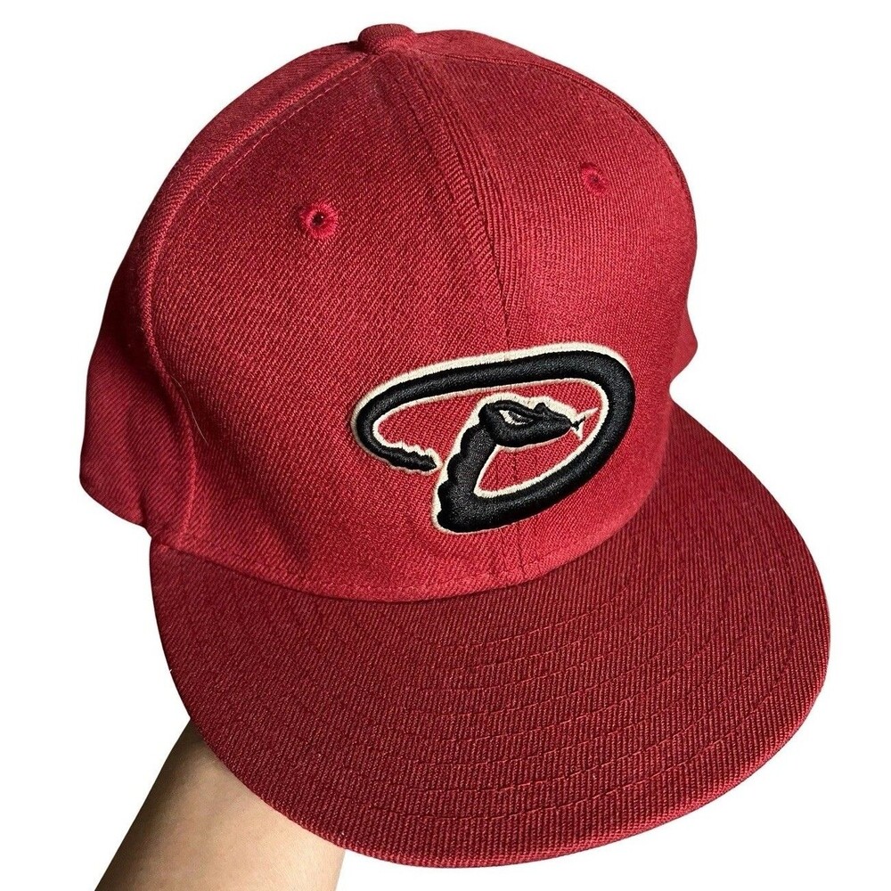 New Era 59Fifty Arizona Diamondbacks MLB Red Fitted Hat Kids 6 3/4 Made USA